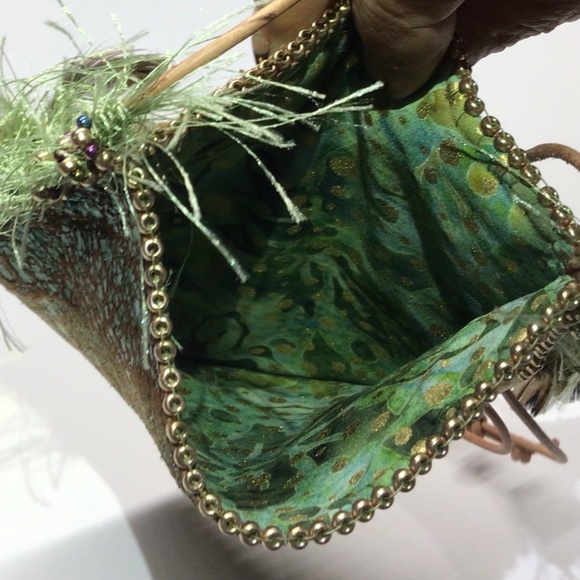 Handmade by Maria Ishfaq - OOAK Fairy Wearable Italian Leather Art Bag - Picture 3 of 3